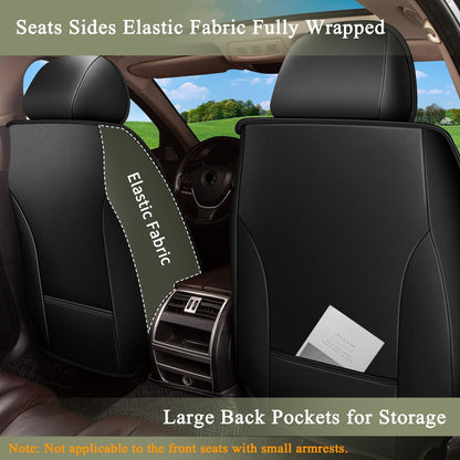 Leather Front Set for Mazda Mazda 6 Seat Covers 2010 (099 Black / 32-Mazda 6-2 front seat covers only)