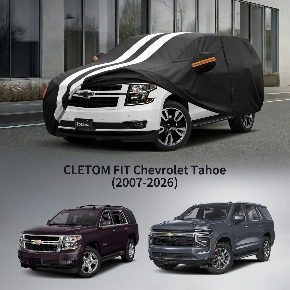 Multi Layer Car Cover Custom Fit for Chevrolet Tahoe (Custom Fit Tahoe(2007-2026)+Towel+Bag)