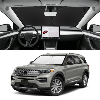 Custom Fit Windshield Sun Shade for Ford Explorer 2020 (for 2020-2026 2027 Ford Explorer)