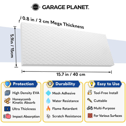 M2 Garage Wall Protector for Car Door (White / 4 Pack)