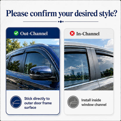 2PC Window Rain Guards fit 2007 (2007-2018 Jeep Wrangler JK (2PC))
