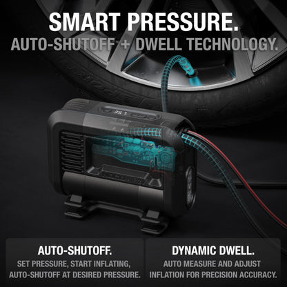 AIR20 47 LPM 12V Portable Tire Inflator & Air Compressor (100 PSI)