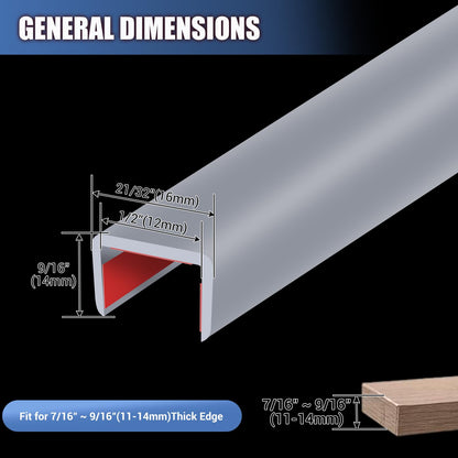Rubber Edge Trim (Fit 1/2" - L20' / Grey)