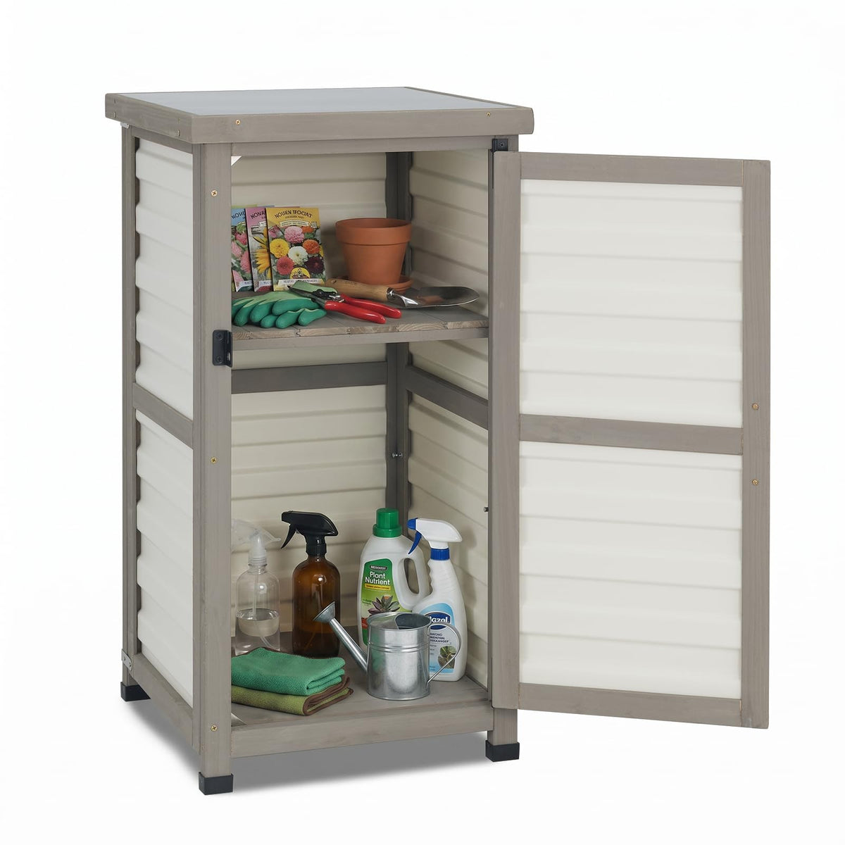 Outdoor Storage Cabinet (White / 18" x 18" x 34")