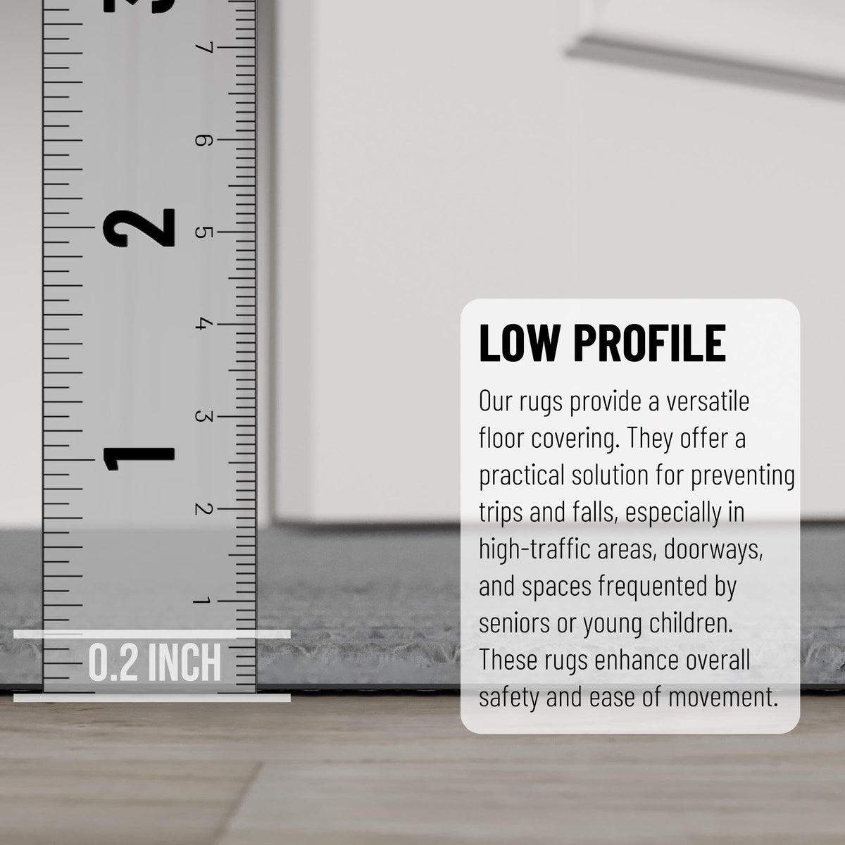 Ottomanso 7x11 Large Waterproof Floor Mat (Grey / 6'6" x 11' (Area Rug))