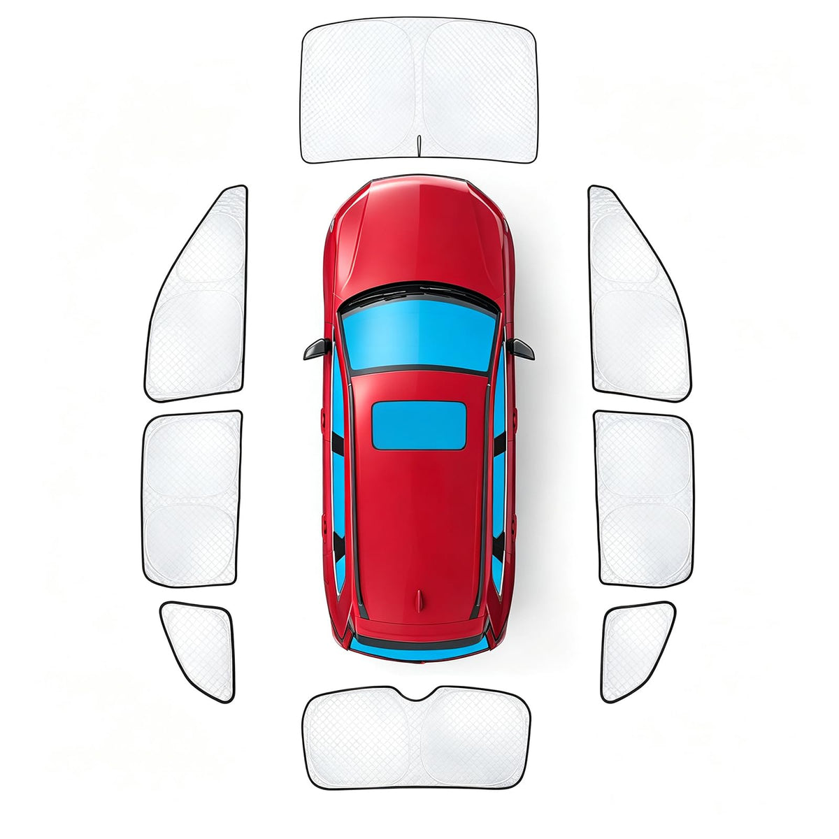 8pcs Thicken Sun Shades for Honda CR (for Honda CR-V 2023-2026)