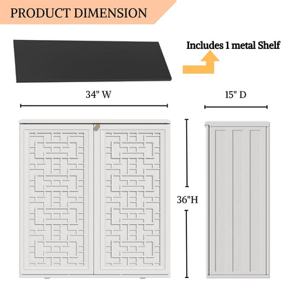 HDPE Outdoor Storage Shed (White / 10 Cu.Ft)