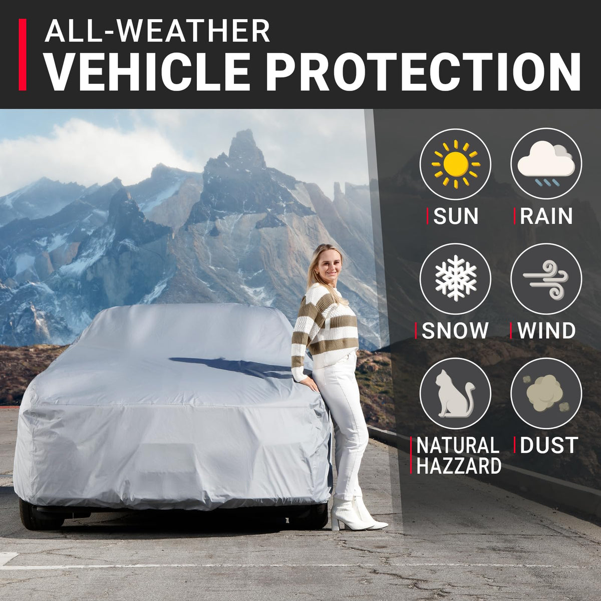 Car Cover All Weather for 1971 (85. Pontiac Catalina 1971-1976 / Sky Gray)