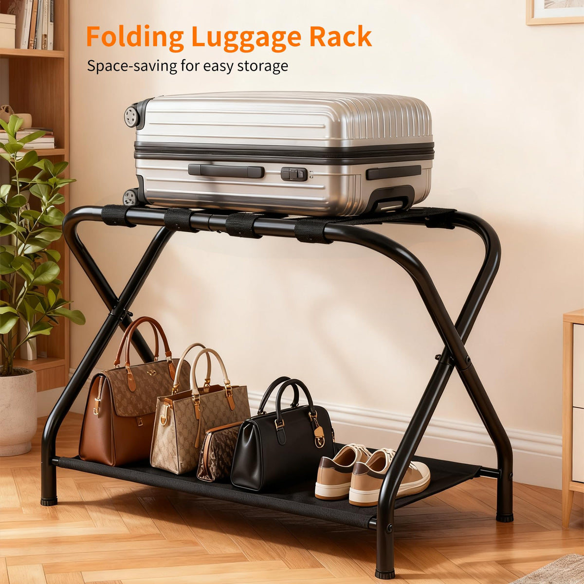 Luggage Rack for Guest Room (Black)