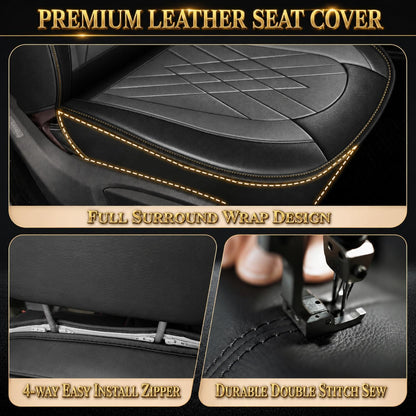 Car Seat Covers for Toyota Prius C 2012 (#057 Black&Gray / 14. Prius C 2012-2016-5 Seat Covers Full Set)