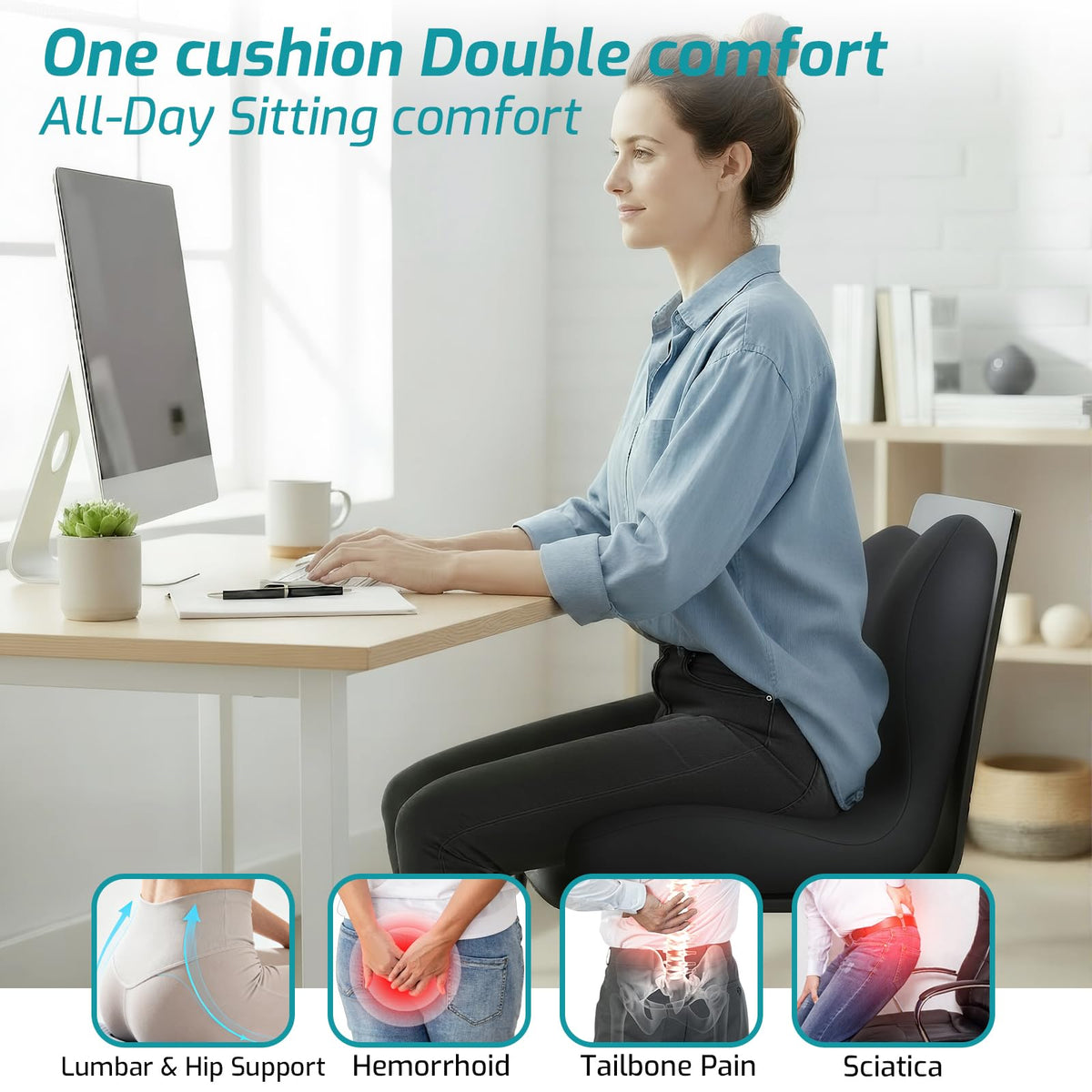 Memory Foam Seat Cushion (Onyx)