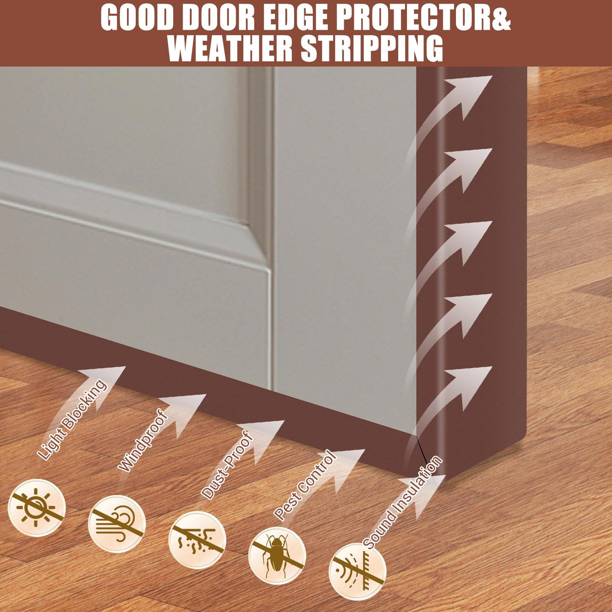 Rubber Edge Trim (Fit 2" - L20' / Brown)