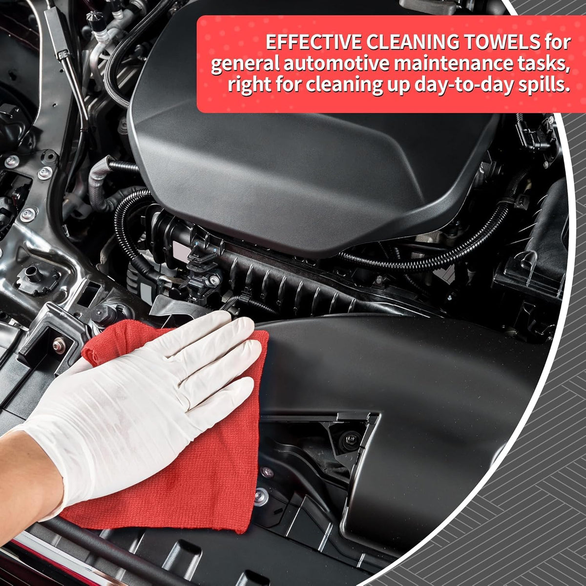 Microfiber Cleaning Cloth (Red / 200 Pack)