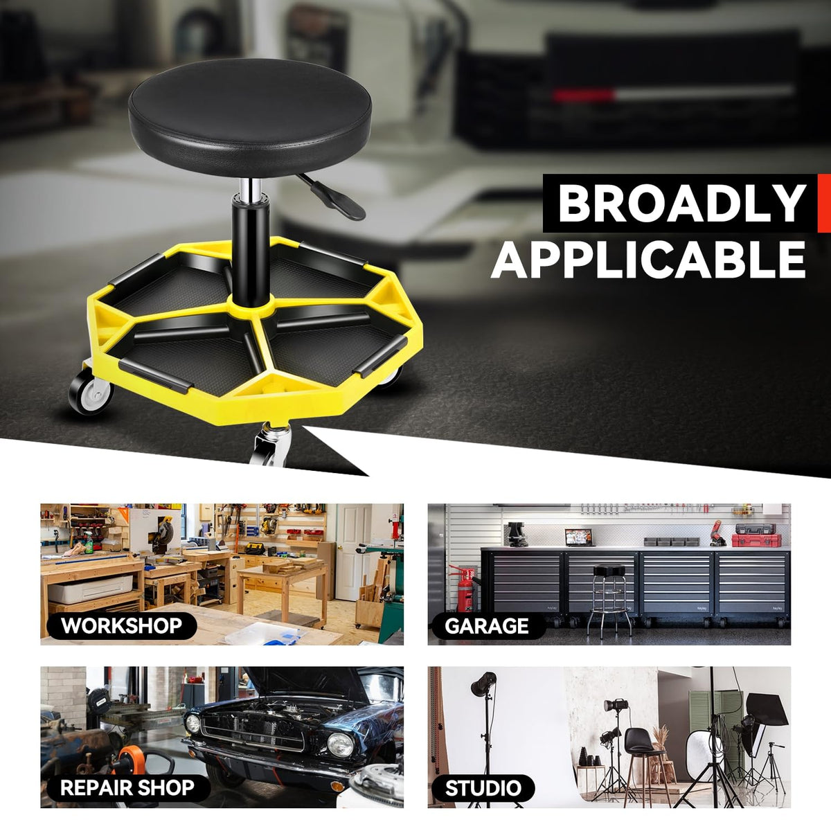Mechanic Stool (Yellow)