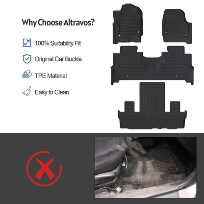 Floor Mats for 2024 2025 2026 Chevy Traverse & 2025 (2024 Traverse 7 Seats-(Full Set))