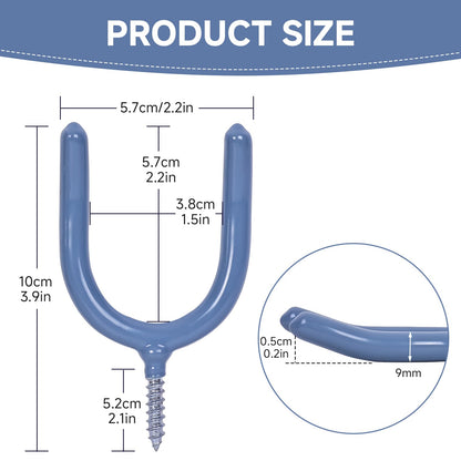 6 Pack Garage Storage System Steel U Hooks with Anti (Gray / 6 Pack)
