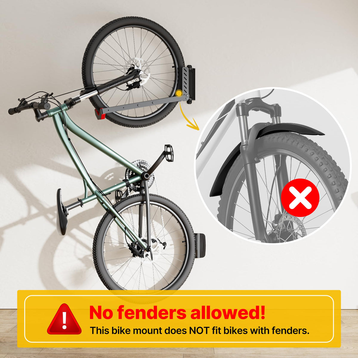 No Lift Swivel Bike Wall Mount (4-Pack)