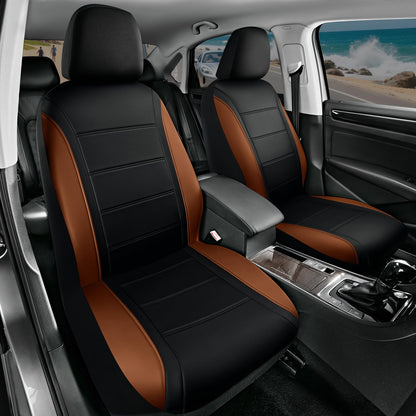 Leather Seat Covers (Brown Front)