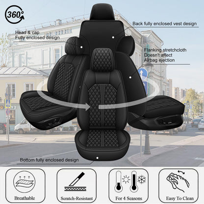 Car Seat Covers Full Set Fit for Honda Ridgeline 2006 (#031 Black / 2.For Honda Ridgeline-5 seat covers full set)