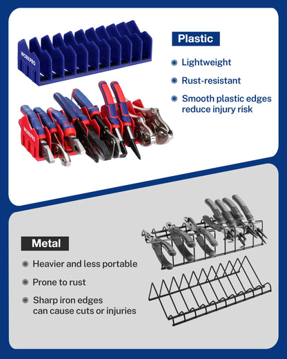 4 Pack Plier Organizer Rack (4 Pack / Blue &Red)