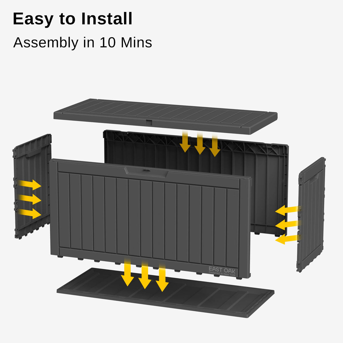Outdoor Storage Box (Black / 60 Gallon)