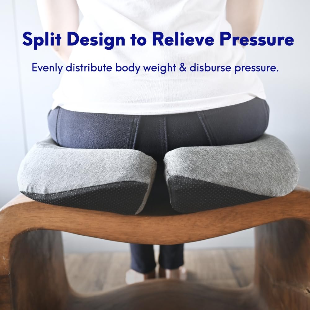 Patented Pressure Relief Seat Cushion for Long Sitting Hours on Office (Wellness Green)