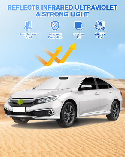 Windshield Sun Shade for Honda Civic 10th Gen 2016 (Honda Civic 10th Gen 2016-2021)