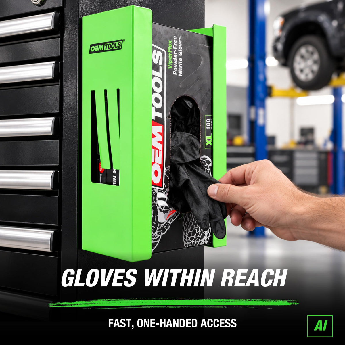 24945 Magnetic Glove Dispenser (Green)