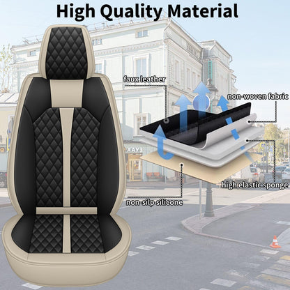 Car Seat Covers Fit for Subaru Outback 2007 (#031 Black&Beige / 4.For Outback-5 seat covers full set)