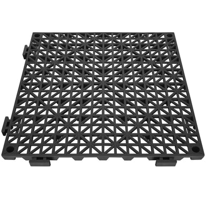 Interlocking Tile 55PCS Black (Black / 12"L x 12"W x 0.6"Th)