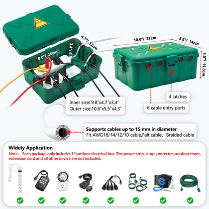 Large Outdoor Electrical Box (Large / Green)