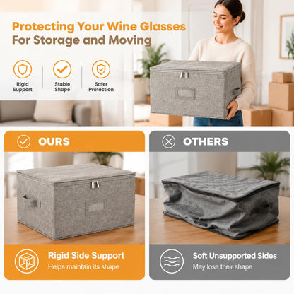 Wine Glass Storage Holder (Gray / Wine Glass Storage - 1 Pack)