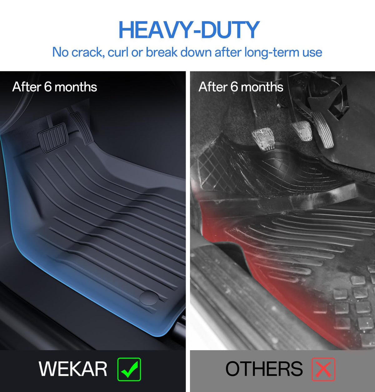 2025 New Version Floor Mats for Model 3 Highland (6 PCS for Model 3 2024-2025)