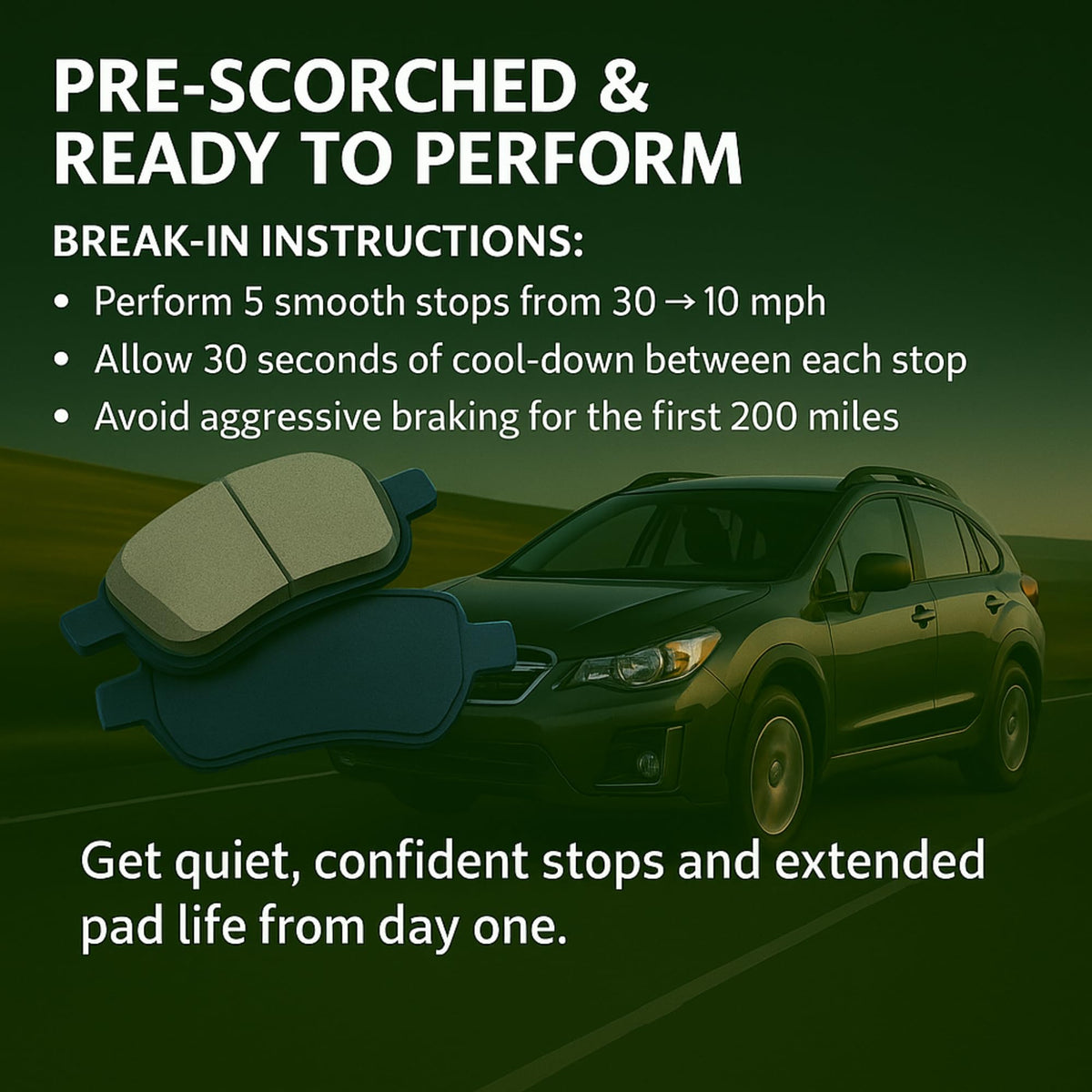 Premium Semi Met Rear Brake Pads w