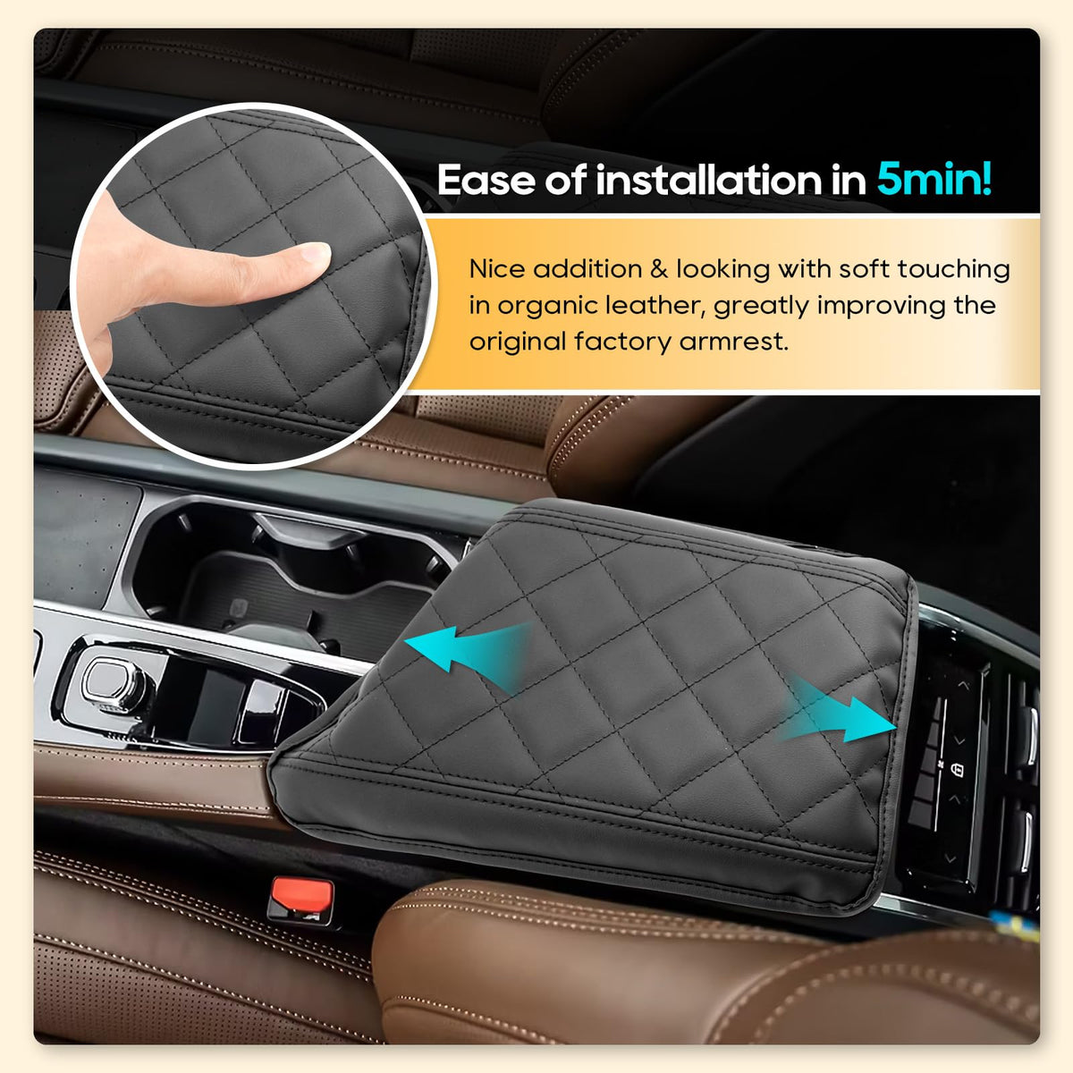 Armrest Cover for 2023 (23)For 2023-2025 XC90 +Thick)