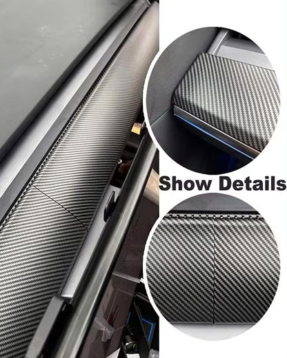 Matte Carbonfiber Dashboard Cover Compatible with Tesla Model 3 (matte carbon fiber dashboard 2pcs only)