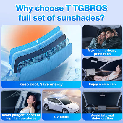 Windshield Sun Shade for Chevrolet Equinox 2025 2026 Car Window Shades Thicken UV Block and Blackout Privacy Foldable Sunshades 8PCS Accessories Keep Cool Sun Visor Covers (For Chevrolet Equinox 25-26)