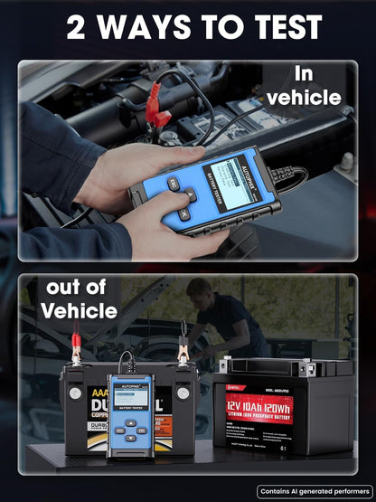 BAS100 12V 24V Car Battery Tester (Sky Blue)