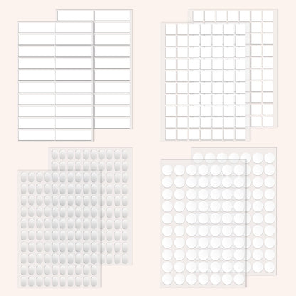 520pcs Double Sided Tape Wall Nano Sticky Dots Mounting Putty Two Sided Adhesive Strong Sticky Tack Multi (0.8 inch / Round 140, strips 40, square 140, oval 200)