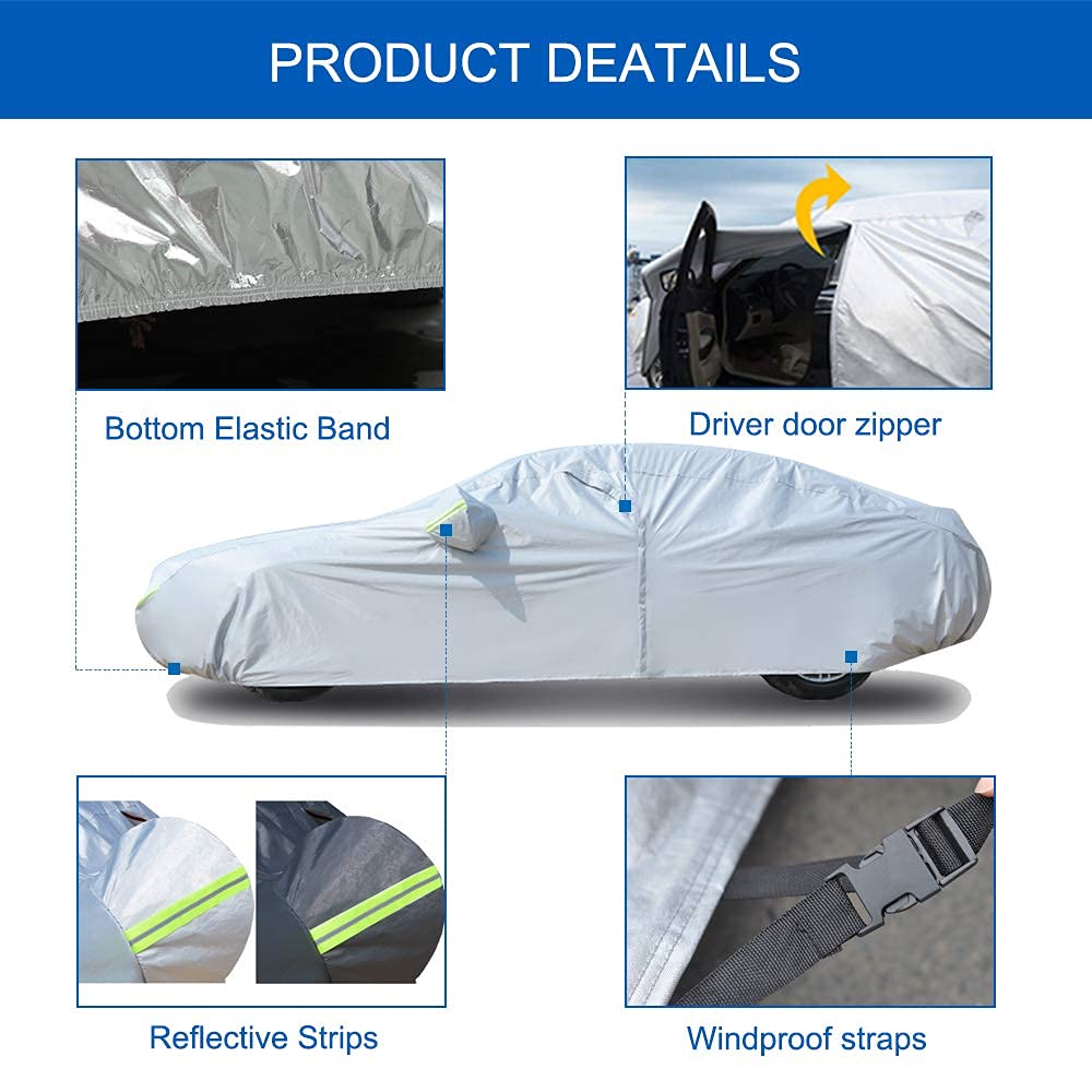 6 Layers Car Cover Custom Fit Kia Forte from 2017 to 2025 (silver / Custom Fit Kia Forte (2017-2025))