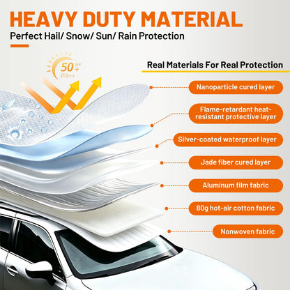 Hail Protector Car Cover (Khaki / Sedan-Length (186"-193"))