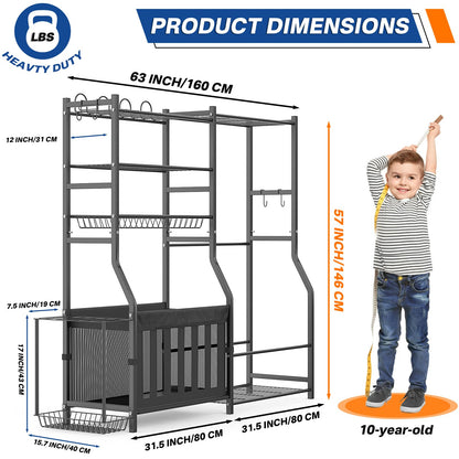 Heavy Duty Garage Sports Equipment Organizer (Garage Sports Equipment Organizer)