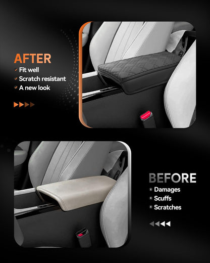 for 2025 2026 Acura ADX Center Console Cover Armrest Box Cover for ADX Accessories Console Arm Rest Protector Thickened (Acura ADX Thickened Black Leather)