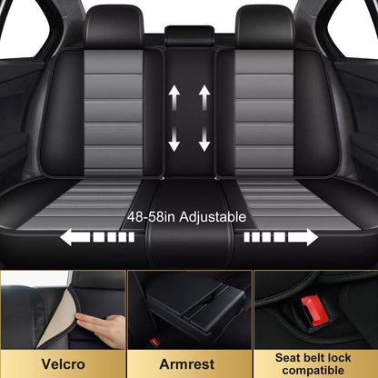 Car Seat Covers Fit for Nissan Juke 2011 (#017 Black&Grey / 3.For Juke-5 seat covers full set)