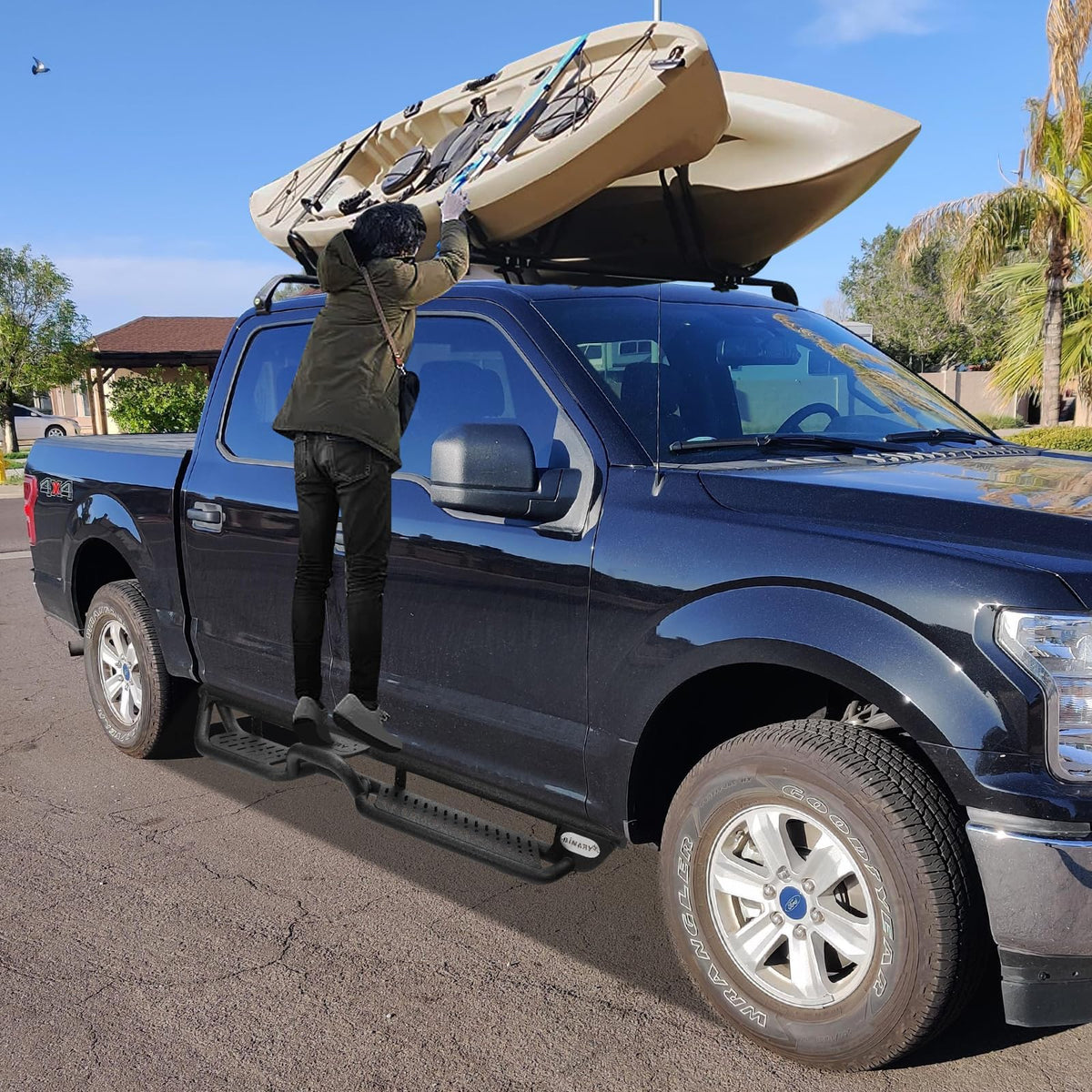 Running Boards Compatible with 2015 (15-25 F150 Crew Cab)