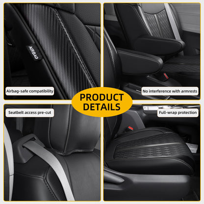 Custom Sienna Seat Covers for 2021 (Black Luxe / 8-Seat)