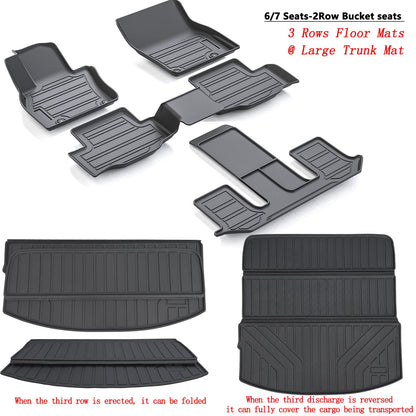Floor Mats & Cargo Liners for 2024 2025 2026 Mazda CX (2024 2025 CX90-6&7 Seats Full Mats)