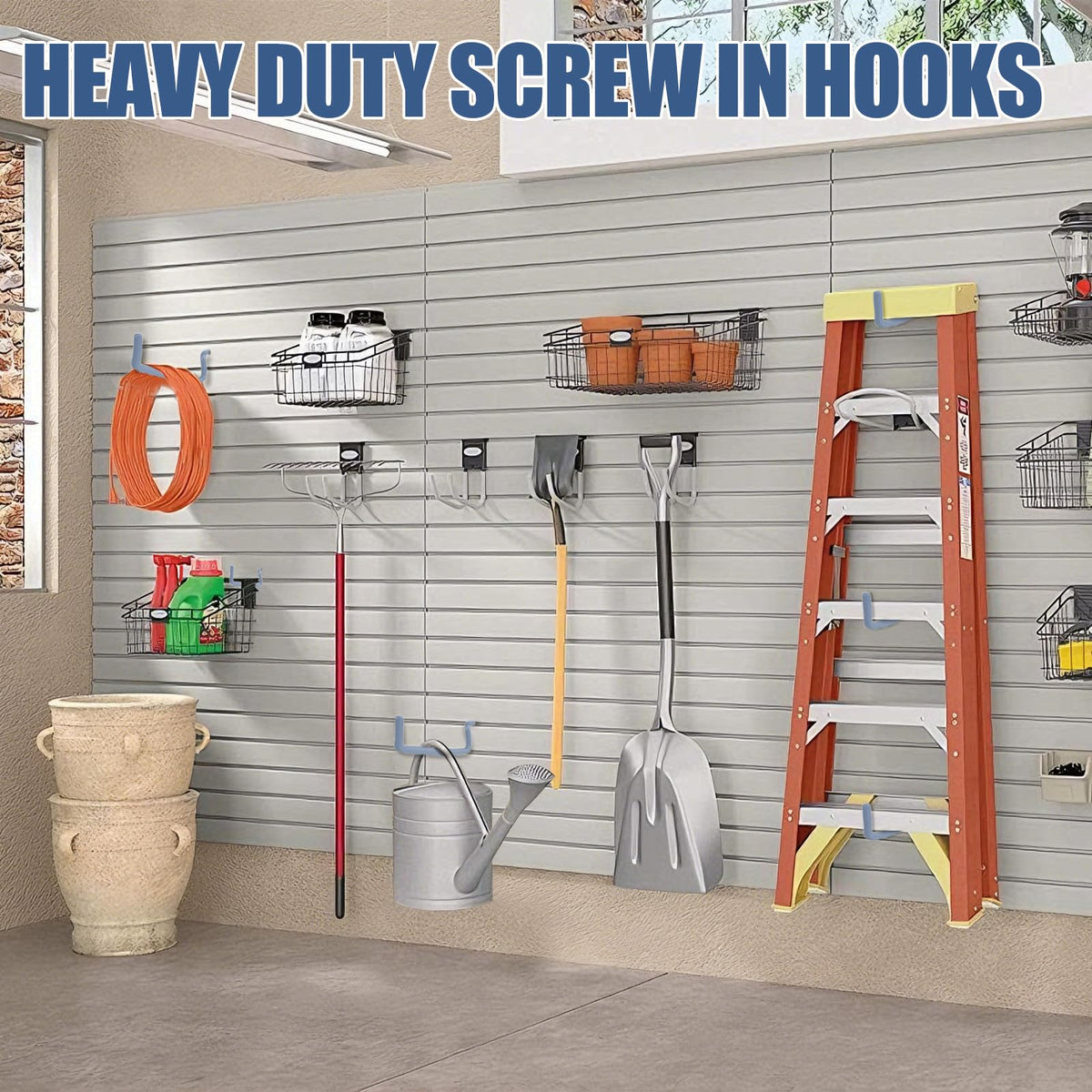 Garage Hooks Heavy Duty (Gray / 6 Type & 12 Pack)