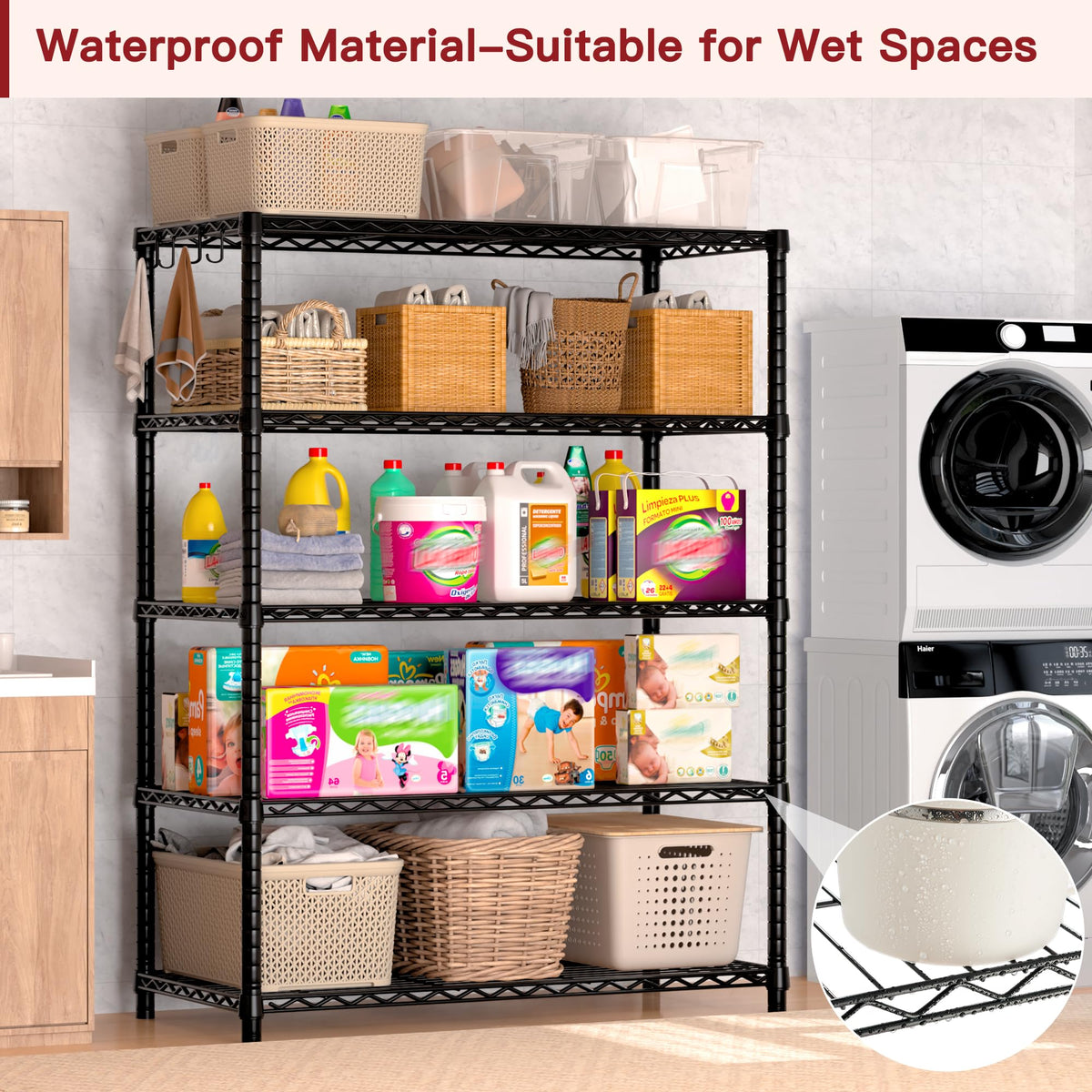 Wire Storage Shelves (35.5"W x 14"D x 72"H)