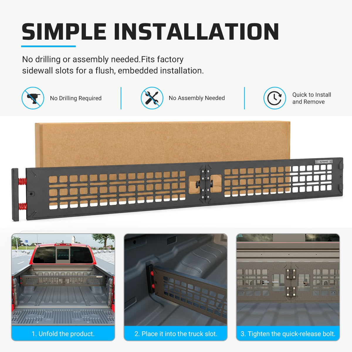 Truck Bed Divider Compatible with 2022 (Compatible with 2022-2026 Nissan Frontier)